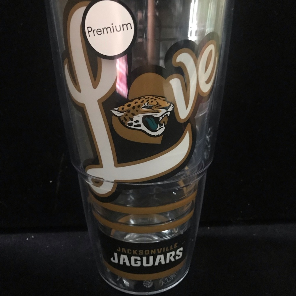 NFL Jaguars Tervis Tumbler Black Lid 24oz LOVE Cup - Picture 2 of 8